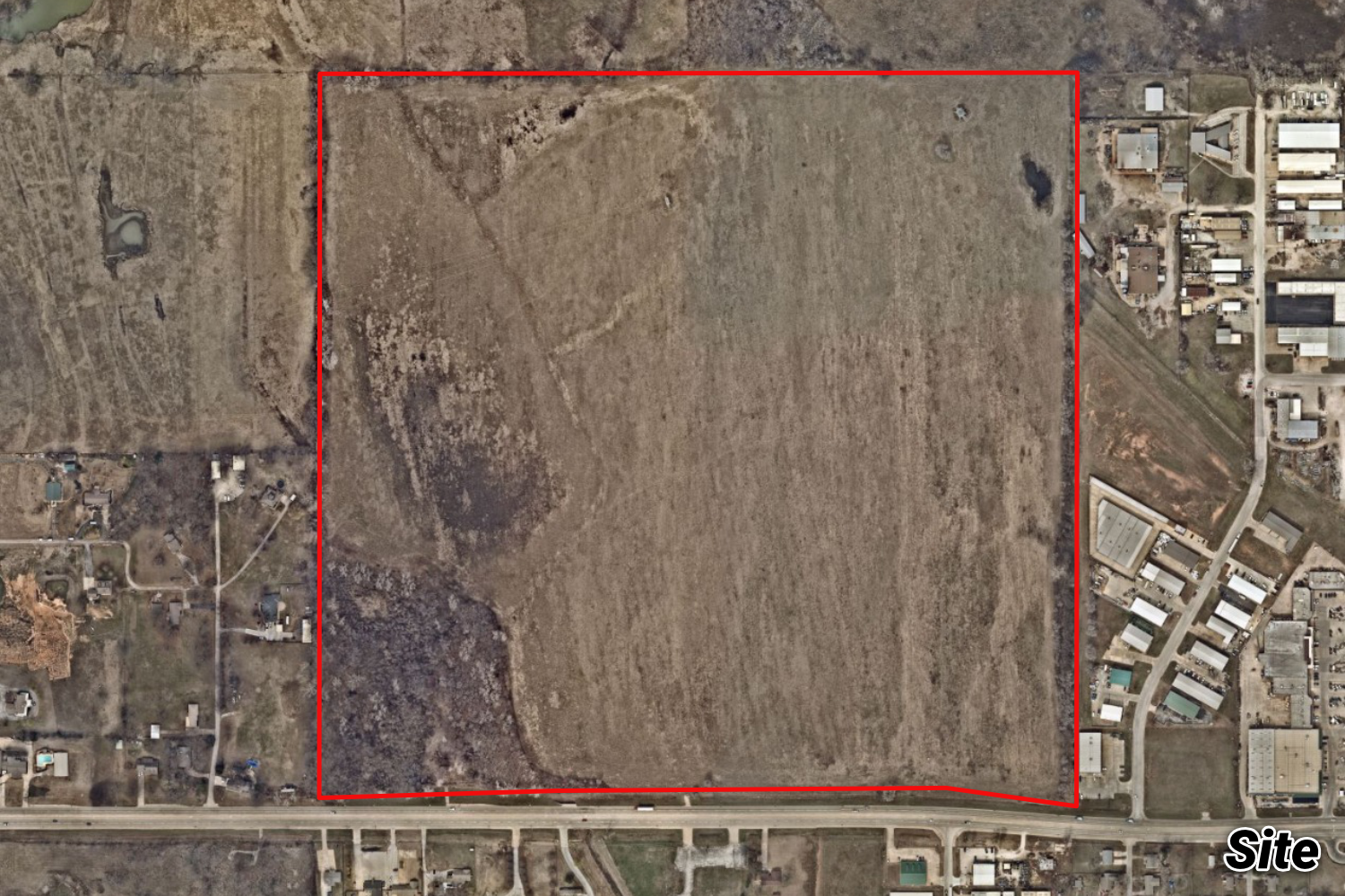 Aerial view of the Spartan Creek site on 151st Street